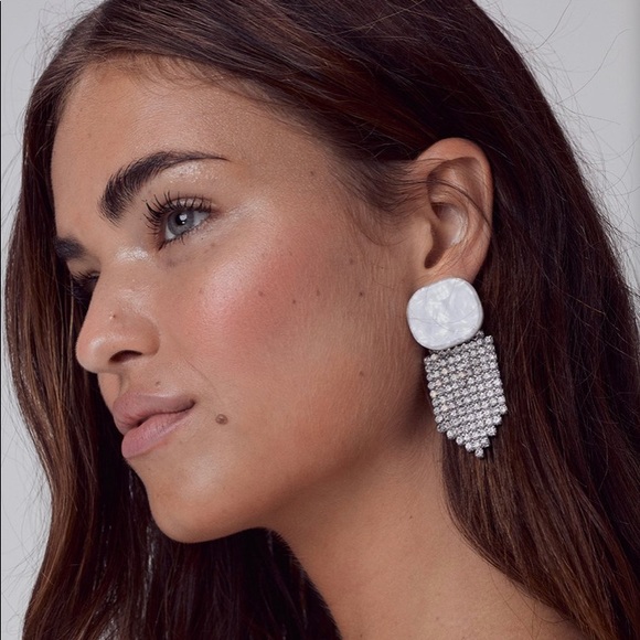 For Love And Lemons Jewelry - auburn crystal earrings white for love and lemons